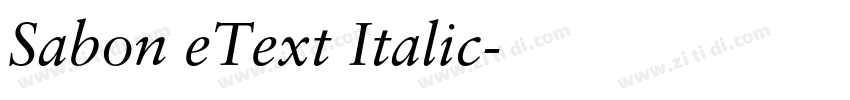 Sabon eText Italic字体转换